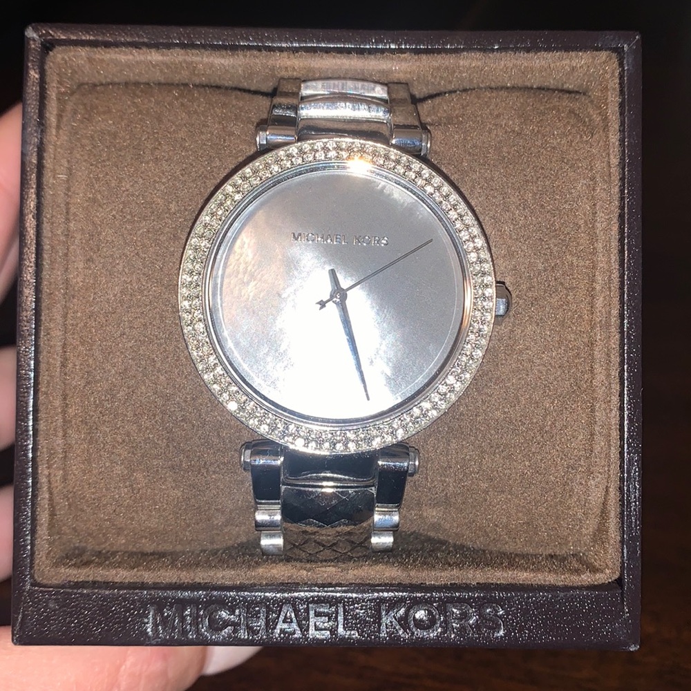 Silver MK watch